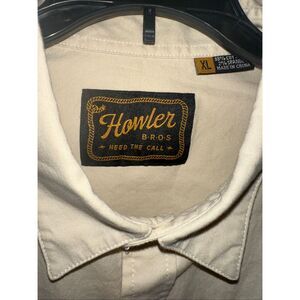 Howler Brothers Beach Bloom Flower embroidered Pearl Snap Shirt size XL RARE!  L